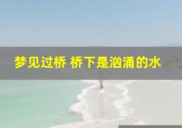 梦见过桥 桥下是汹涌的水